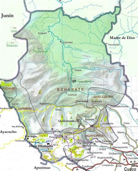 Mapa De La Provincia De La Convención Región De Cusco Sociedad