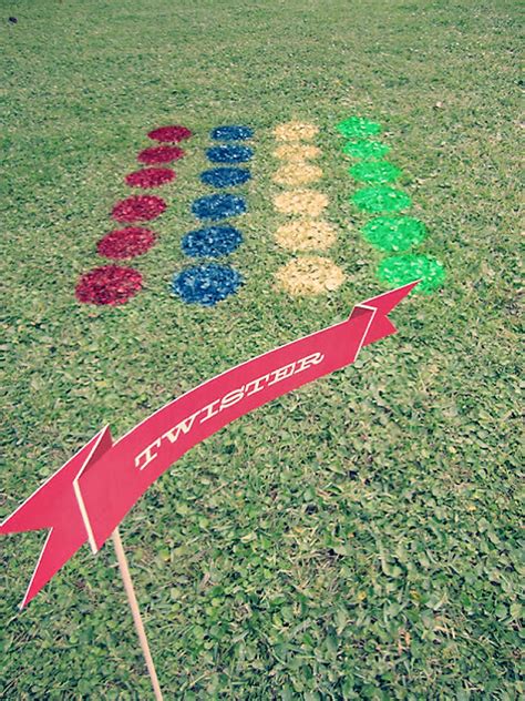 Spray Painted Twister Game For Backyard Or Outdoor Wedding Summer