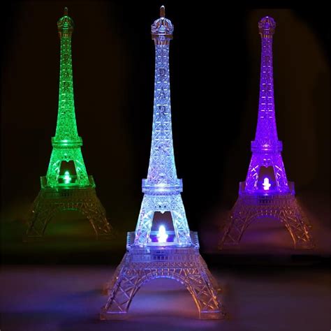 10 Led Light Up Eiffel Tower Centerpiece Color Changing Eiffel