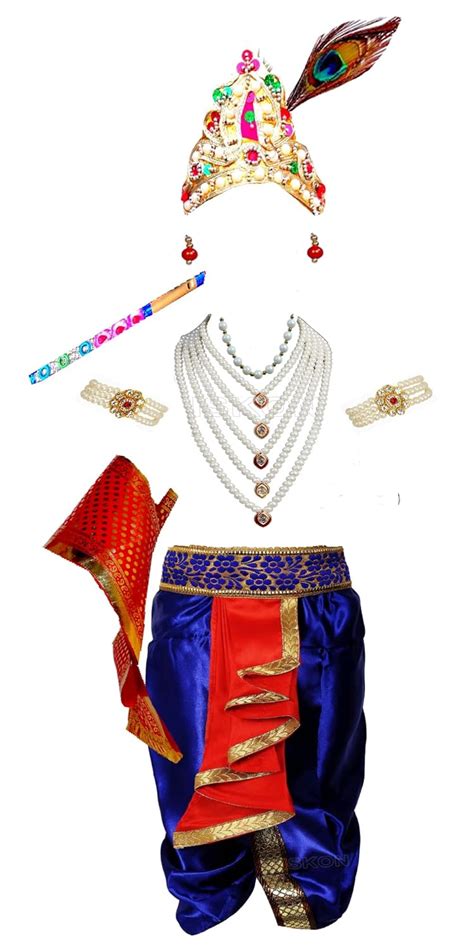 Blu Vapour Satin Krishna Dress Little Baby Krishna Krishan Ji Kanha