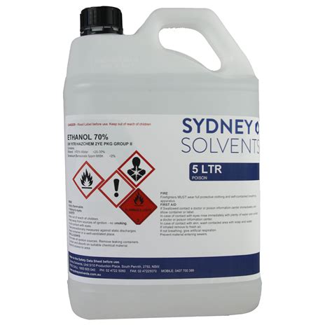 Ethanol 4 X 5l Pack Sydney Solvents