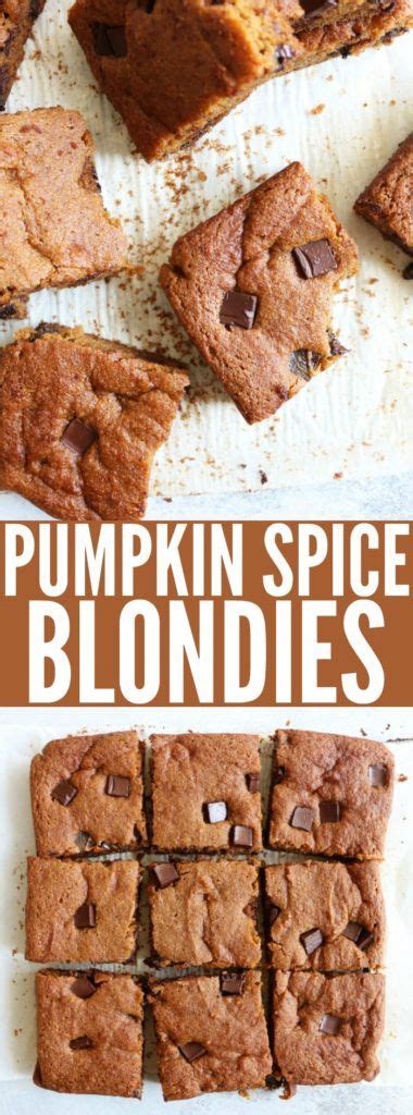 Pumpkin Spice Blondies Recipe Yummy Food Dessert Pumpkin Recipes