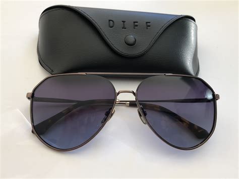 Diff Eyewear Dash Designer Aviator Sunglasses For Men And Women Brown Frame Sunglasses