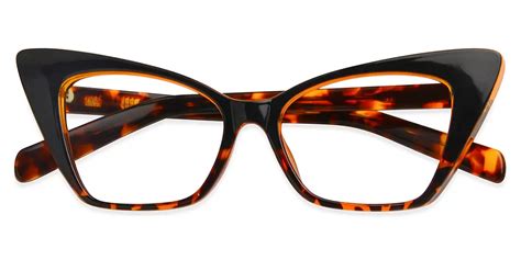 Wy Z1001 Cat Eye Butterfly Tortoise Eyeglasses Frames Leoptique