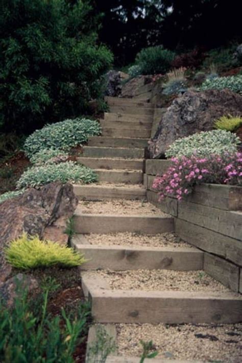 40 Cool Garden Stair Ideas For Inspiration Garden Stairs Backyard
