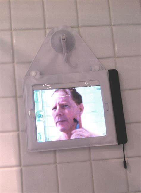 Use Your Ipad And A Splashtablet Waterproof Suction Mount Ipadcase To Shave In The Shower