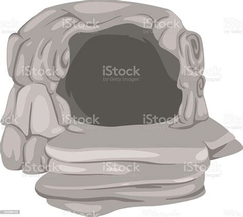 Animated Cave On A White Background Stock Illustration Download Image