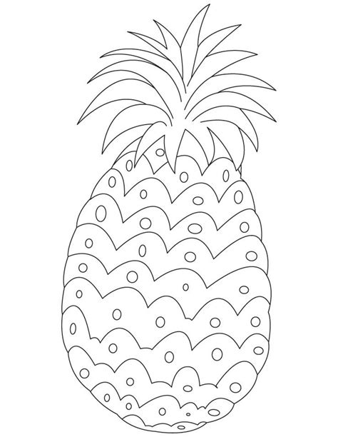 Pineapple With Sunglasses Coloring Page Thekidsworksheet
