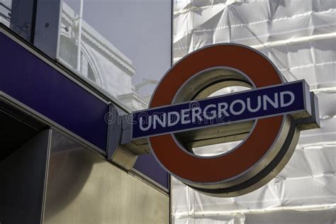 Underground Subway Sign In London Editorial Stock Image Image Of