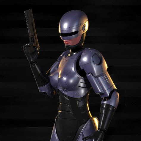 Robocop Woman D Model Rigged Cgtrader