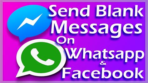How To Send Blankempty Messages On Whatsapp And Facebook Messenger