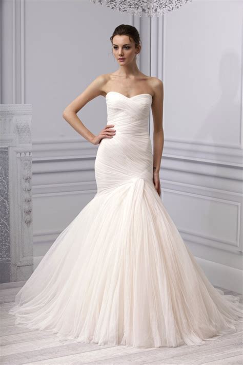 Spring 2013 Wedding Dress Monique Lhuillier Bridal Gown Ruched Pleated