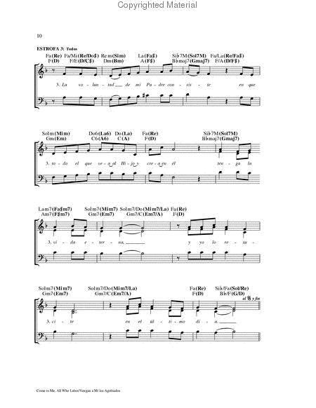 Come To Me All Who Labor By Jaime Cortez Octavo Sheet Music For Buy