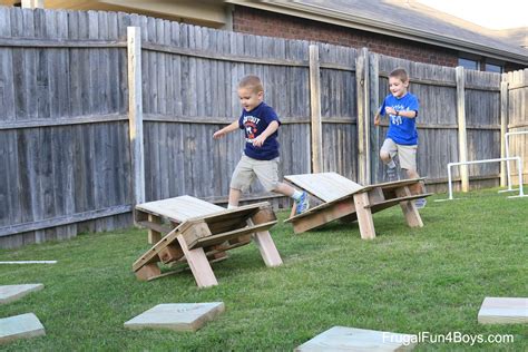 Diy American Ninja Warrior Backyard Obstacle Course Frugal Fun For