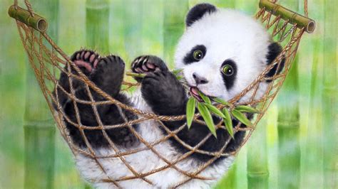 Panda With Leaves In Mouth Hd Panda Wallpapers Hd Wallpapers Id 53149