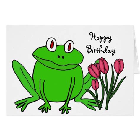 Ah Funny Frog Birthday Card Zazzle