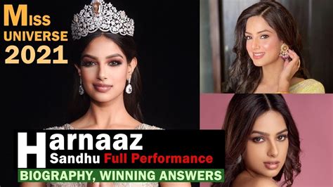Harnaaz Sandhu Full Performance Miss Universe 2021 Winning Question And Answers Youtube