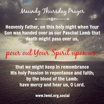 Maundy thursday facts & quotes. Pin on LWML
