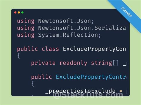 How To Exclude Property From Json Serialization In C StackTuts