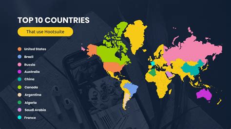 Top 10 Countries Map Template Visme