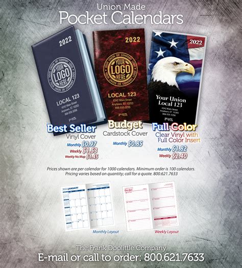 2021 09 Pocket Calendars The Frank Doolittle Company