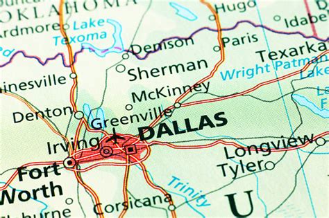 Dallas Area In A Map Stock Photo Download Image Now Istock
