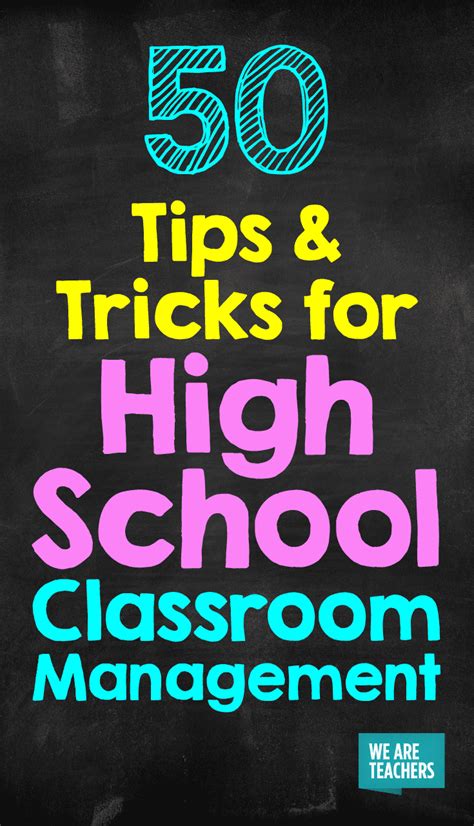 50 Tips And Tricks For High School Classroom Management