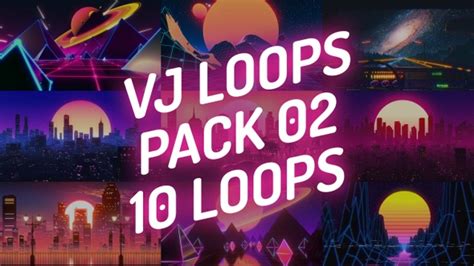 Vj Loops Pack 02 Synthwave Lo Fi Retrowave Vaporwave Mix Motion Graphics