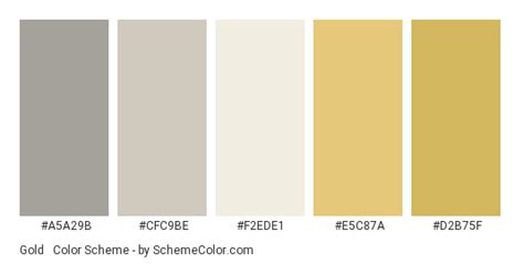 Gold And Grey Set Color Scheme Gold