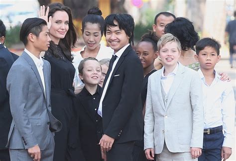 Angelina Jolie Steps Out In Cambodia With All Six Kids Photos