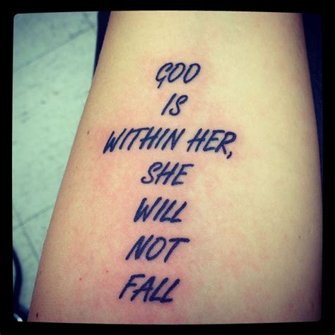 God Is Within Her She Will Not Fall Tattoo Psalms Tattoos