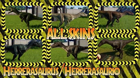 Herrerasaurus All Skins Herrerasaurio Todas Las Skins Jurassic World