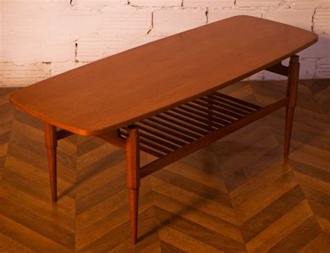 Vintage, coffee table, rectangular, shape, Scandinavian ...