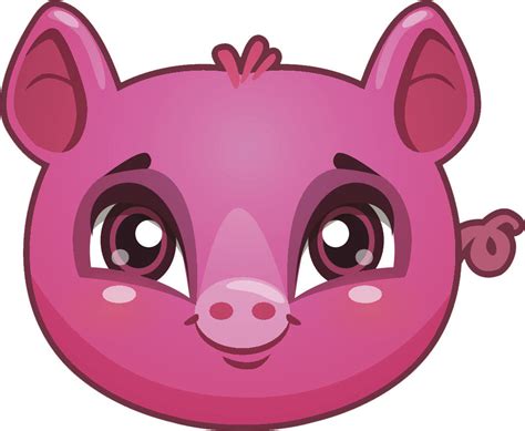 Cute Kawaii Big Eyed Animal Cartoon Emoji Pig Vinyl Decal Sticker