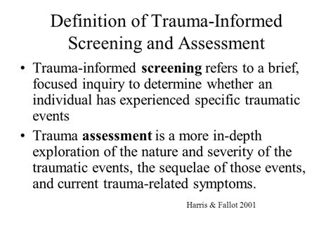 Psychological Trauma Assessment