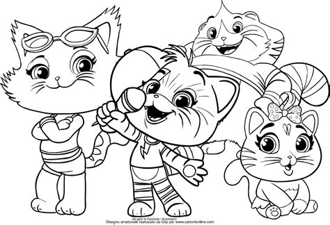 An Image Of Cartoon Characters Coloring Pages
