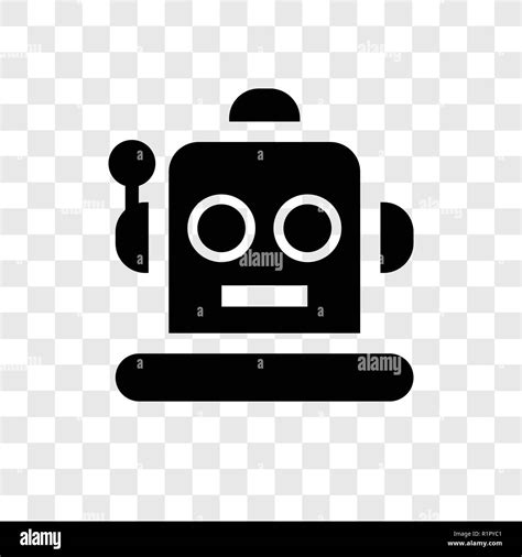 Robot Vector Icon Isolated On Transparent Background Robot