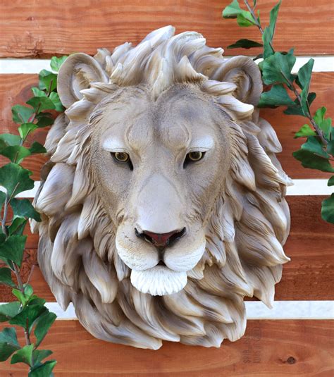 Ebros Lion Head Wall Decor Plaque 16tall Taxidermy Art Alpha Pride