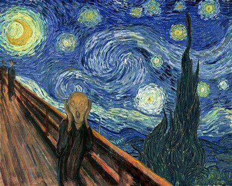 Parody Of The Scream And Starry Night Van Gogh Art Starry Night