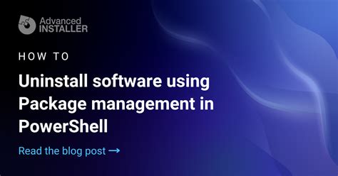 How To Uninstall Software Using Package Management In Powershell