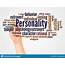 Personality Word Cloud And Hand With Marker Concept Stock Image 