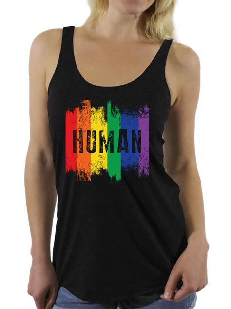Awkward Styles Human Racerback Tank Top Human Shirt For Women Gay Tanks