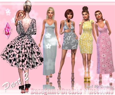 Basegame Dresses Part 2 At Annetts Sims 4 Welt Sims 4 Updates