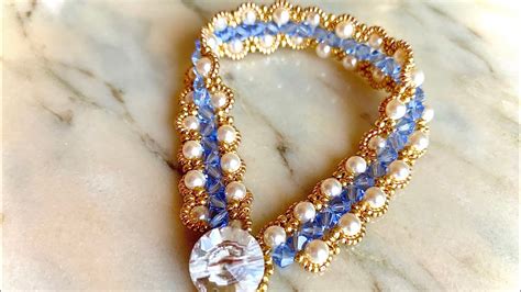 Swarovski Crystal Beaded Bracelet 💎 Beading Tutorial Beading