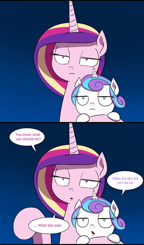 Artist Doublewbrothers Baby Talk Cadance Is Not Amused