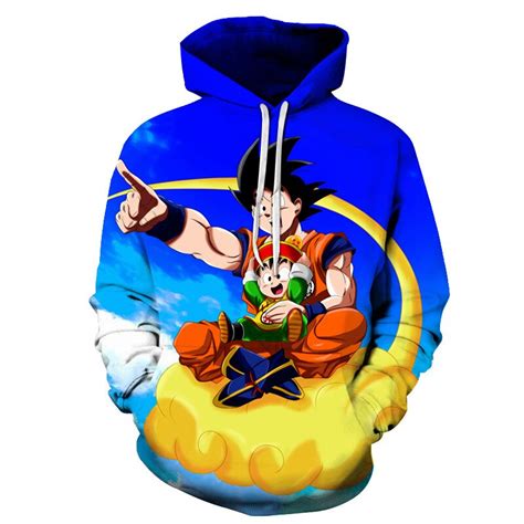 Anime Hoodies Dragon Ball Z Pocket Hooded Sweatshirts Goku 3d Digital
