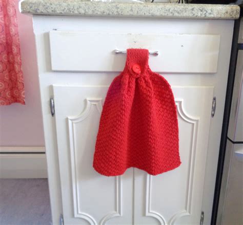 Hanging Dish Towel Knitting Pattern Easy Knit Pattern Etsy