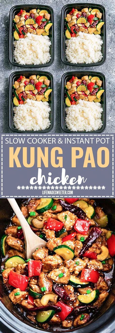 Slow Cooker Or Instant Pot Kung Pao Chicken Makes The Perfect Easy And Lightened Up Weeknight