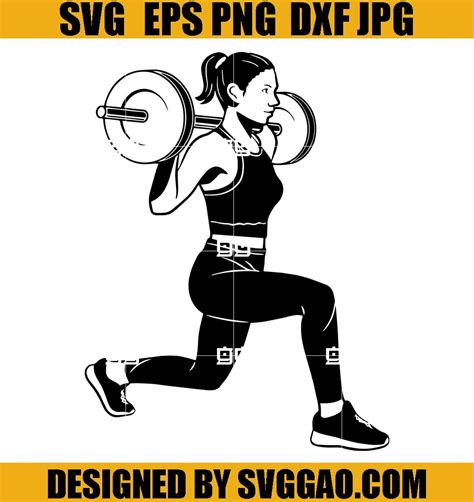 Fitness Girl Svg Woman Lifting Weights Svg Strong Girl Svg