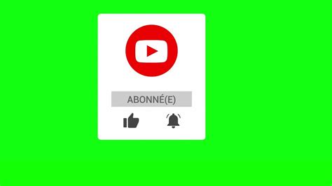 Animation Gratuit Fond Vert Pouce Bleu Abonne Toi Notification Youtube